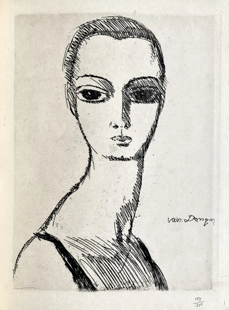 Stich Van Dongen - Girl with swans neck