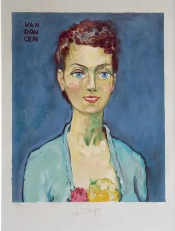 Lithographie Van Dongen - Hommage a Marie Claire