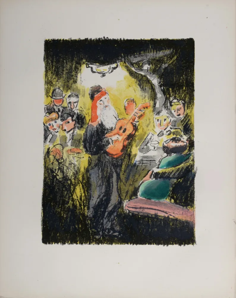 Lithographie Van Dongen - La soirée au “Lapin Agile” lorsque Frédé chantait, 1949
