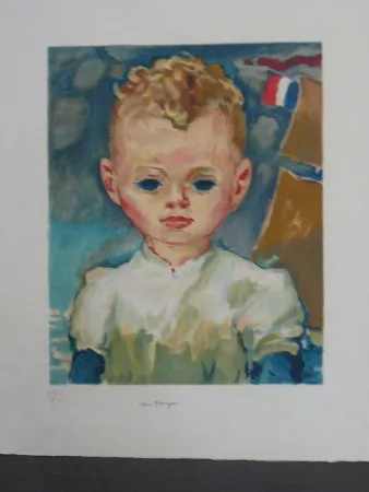 Lithographie Van Dongen - Portrait d'enfant