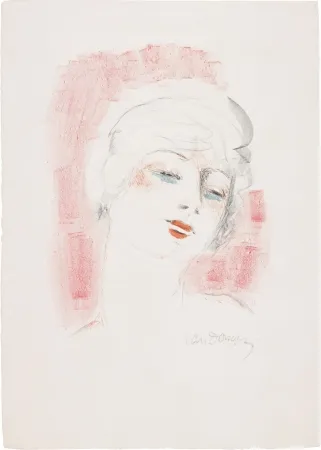 Linolschnitt Van Dongen - Tete de Femme
