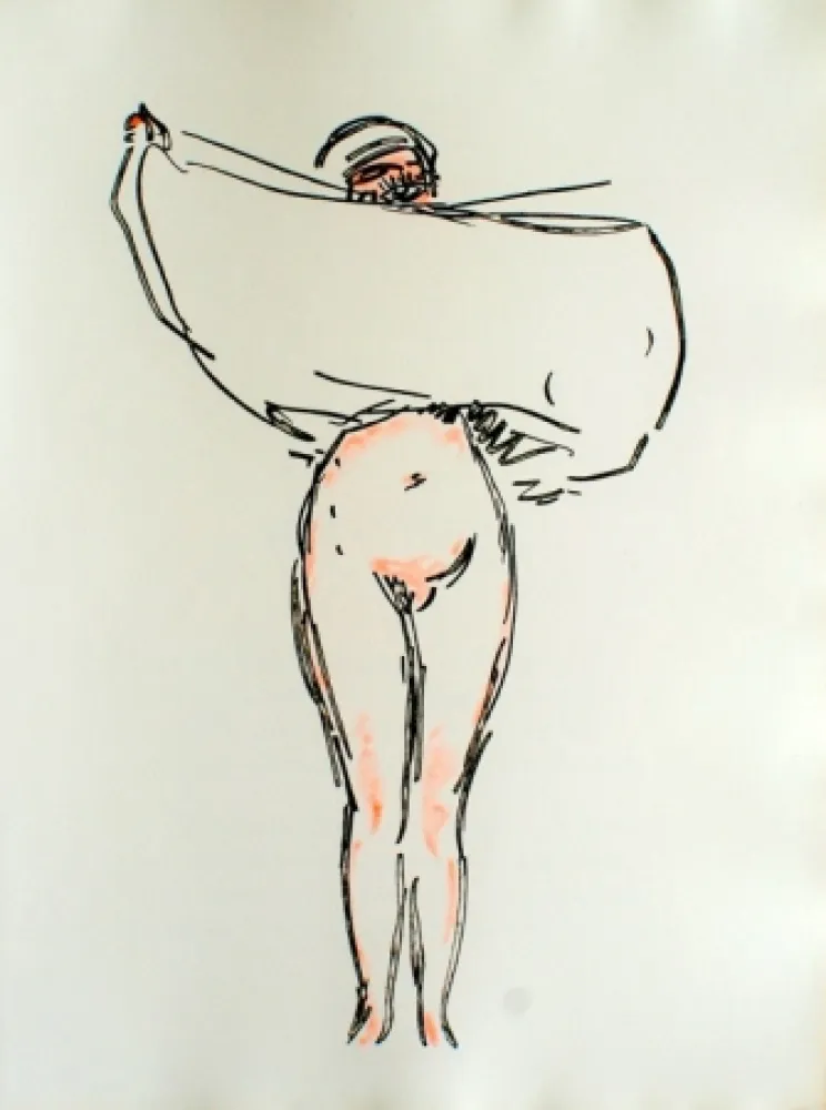 Radierung Van Dongen - Woman with a skirt