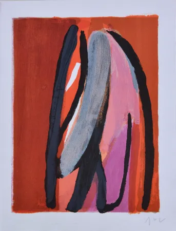 Lithographie Van Velde - Dans leur voix les eaux