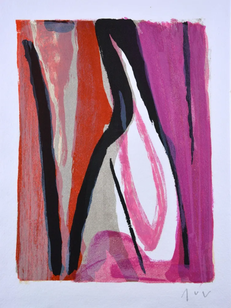 Lithographie Van Velde - Dans leur voix les eaux