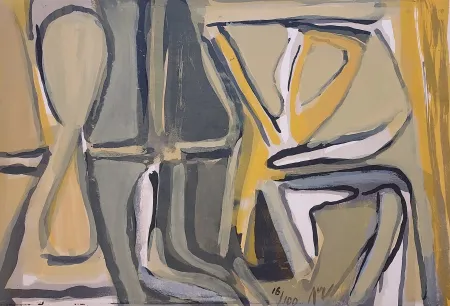 Lithographie Van Velde - MP 174 - Exhalaison