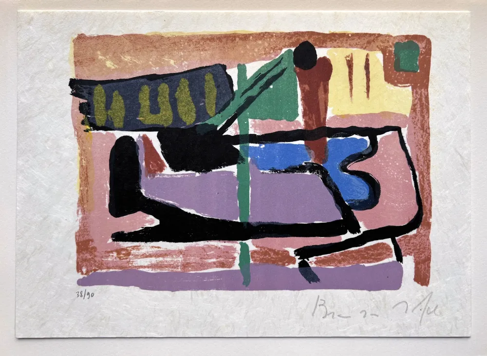 Illustriertes Buch Van Velde - Pierre Hébey : Le Mot « buvette ». Quatre lithographies de Bram van Velde (1975)