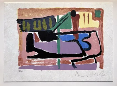 Illustriertes Buch Van Velde - Pierre Hébey : Le Mot « buvette ». Quatre lithographies de Bram van Velde (1975)