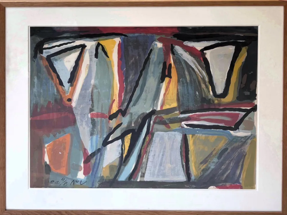 Lithographie Van Velde - Sans titre 