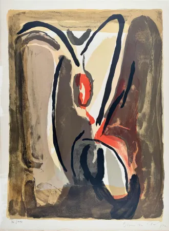 Lithographie Van Velde -  Sans titre 