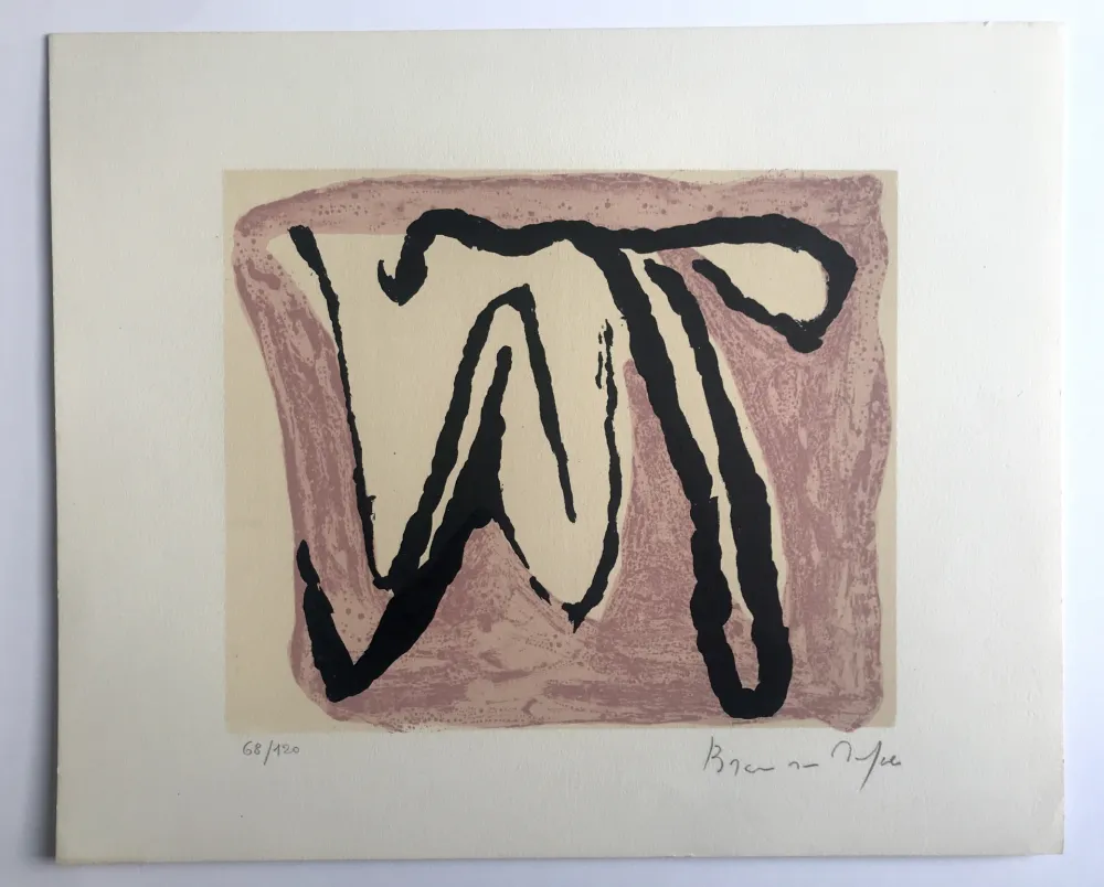 Lithographie Van Velde - Sans titre (MP 83)