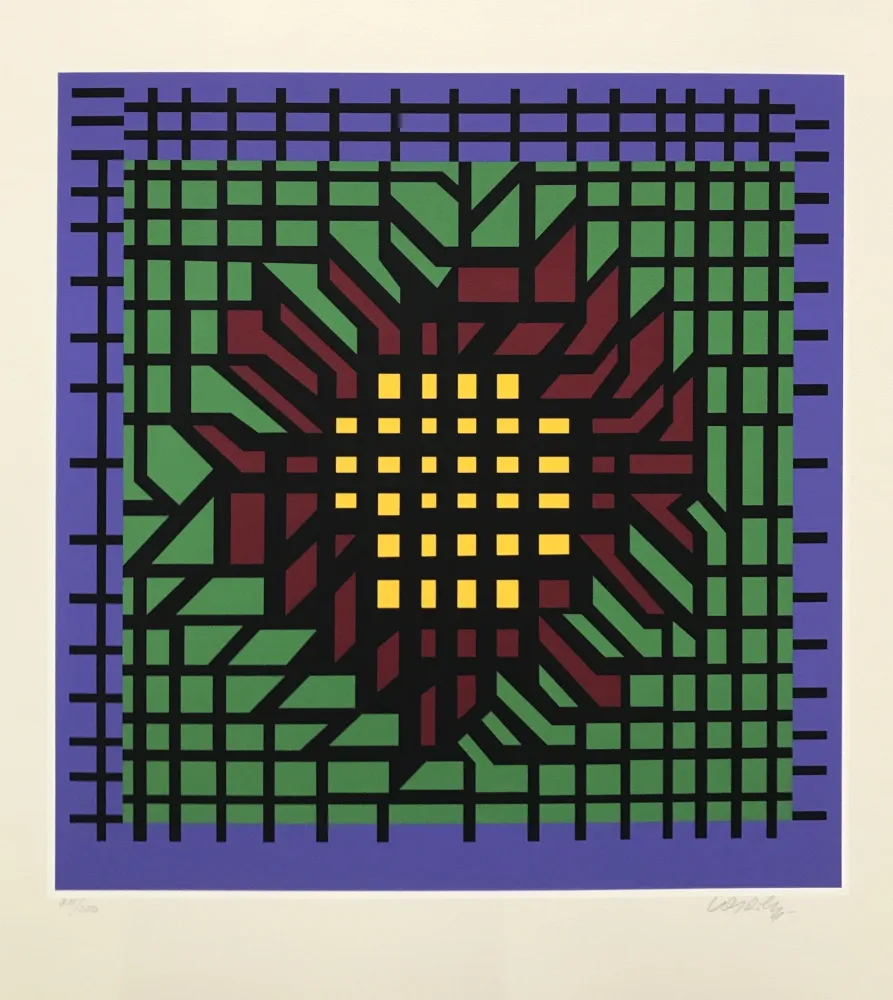 Siebdruck Vasarely - Abstract Composition