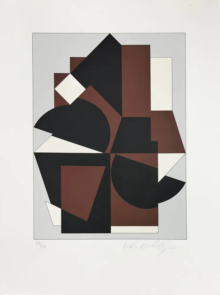 Siebdruck Vasarely - Abstract composition 