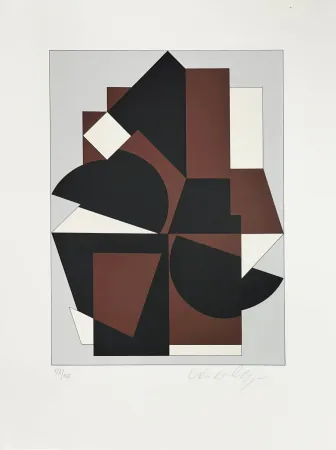 Siebdruck Vasarely - Abstract composition 