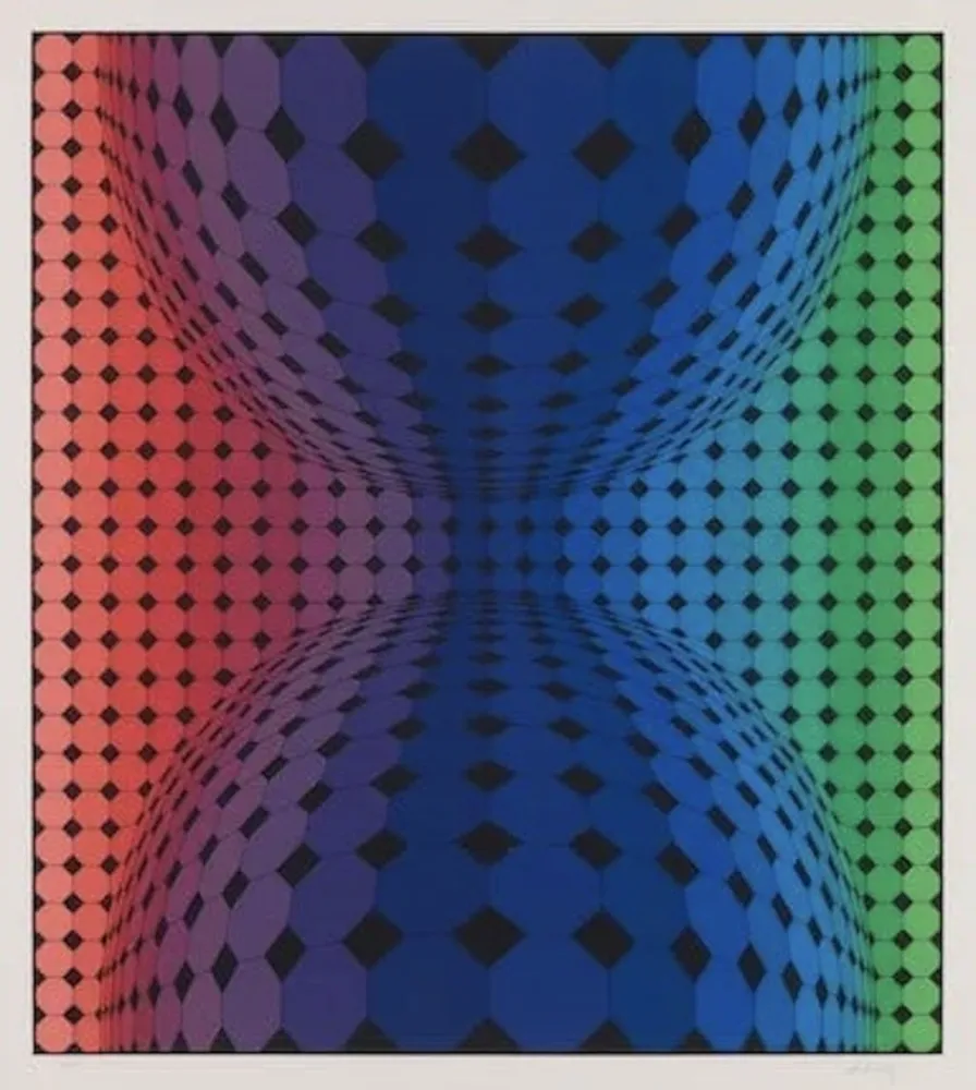 Siebdruck Vasarely - Attika 3