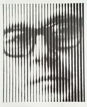Siebdruck Vasarely - Autoportrait