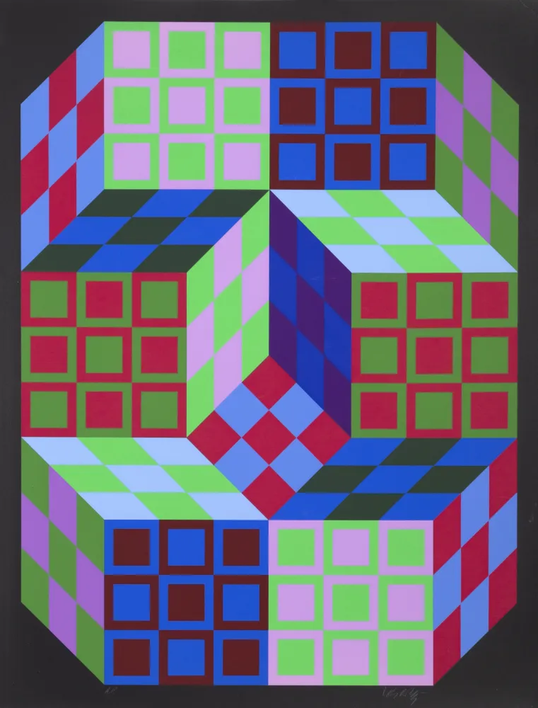 Siebdruck Vasarely - Carden
