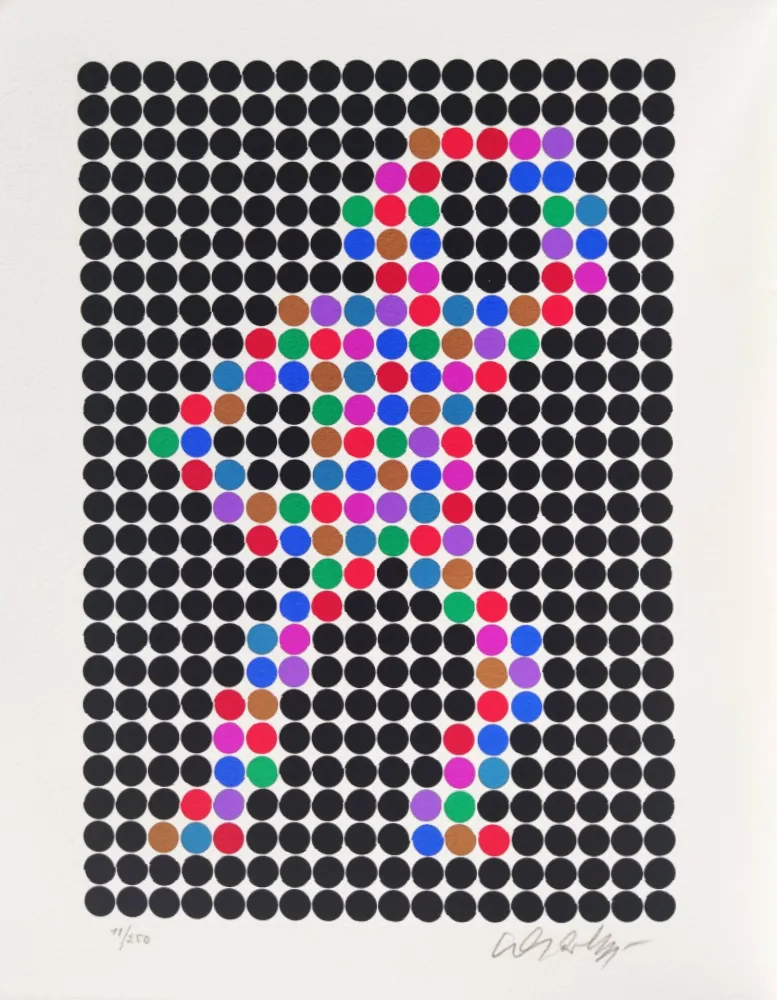 Siebdruck Vasarely - Cirke