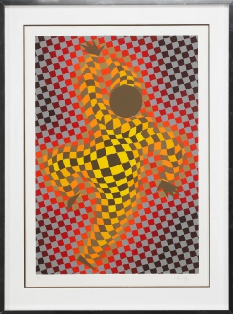 Siebdruck Vasarely - Clown