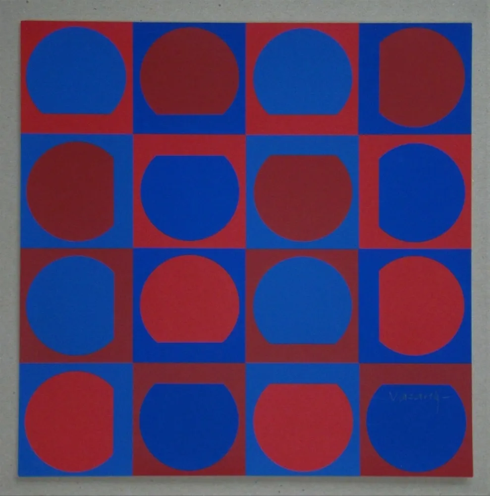 Siebdruck Vasarely - Composition, 1964