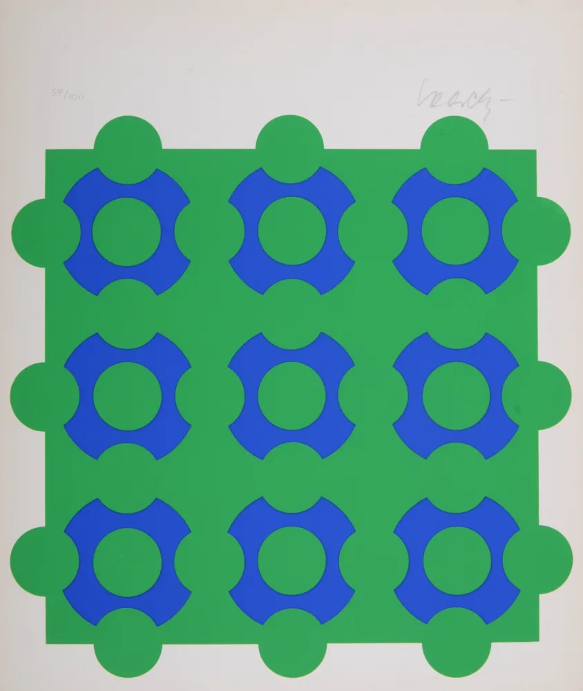 Siebdruck Vasarely - Composition, 1967 - Hand-signed