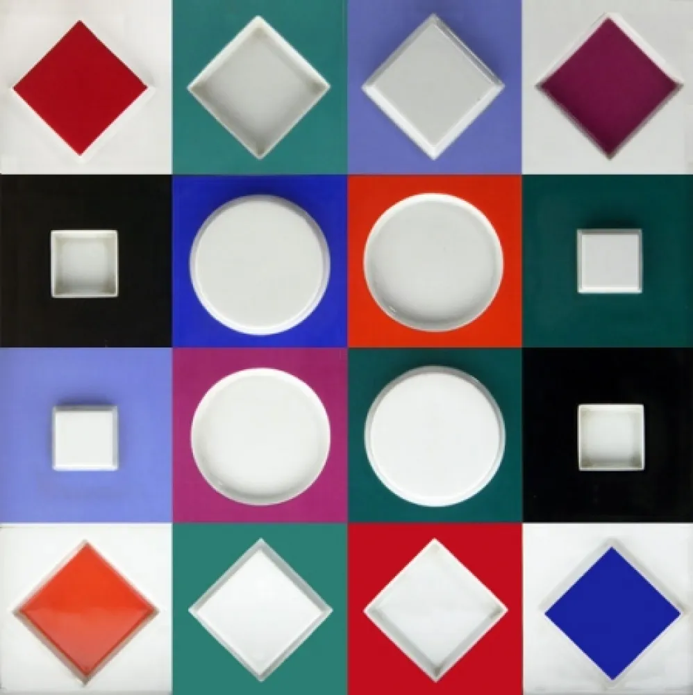 Keine Technische Vasarely - Composition Carrée Relief, 1970