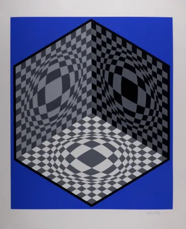 Siebdruck Vasarely - Composition cinétique, circa 1982 - Hand-signed