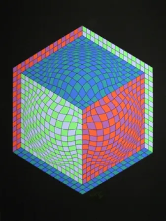 Siebdruck Vasarely - Composition M