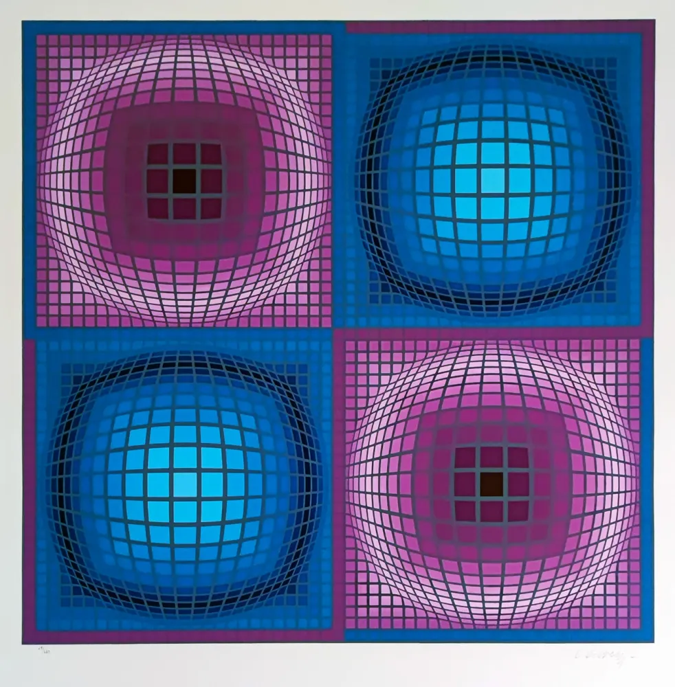 Siebdruck Vasarely - Diorre