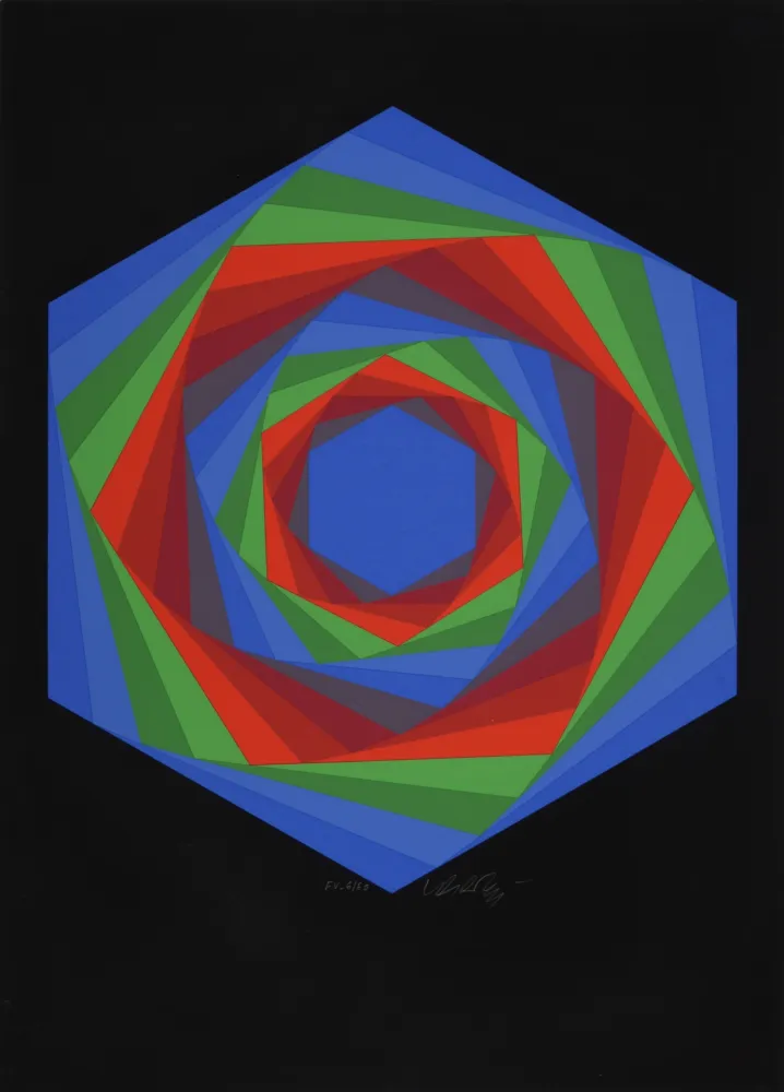 Siebdruck Vasarely - Dorado, C. 1970 -  Hand-signed & numbered