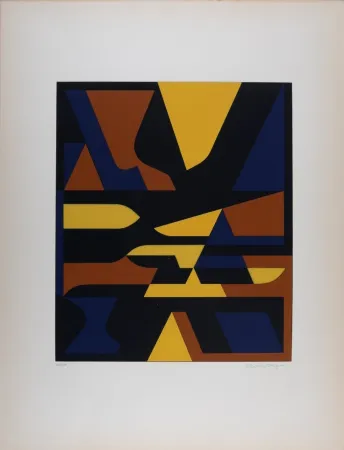 Siebdruck Vasarely - El Alto Valle