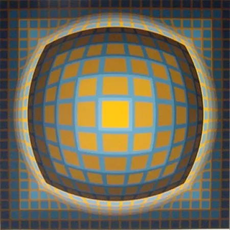Siebdruck Vasarely - Enigma 3