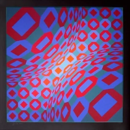 Siebdruck Vasarely - Enigma 8