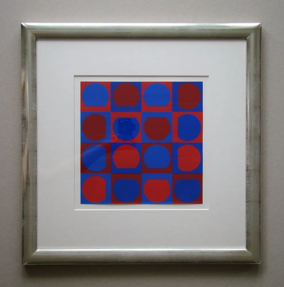 Siebdruck Vasarely - Eridan Rouge