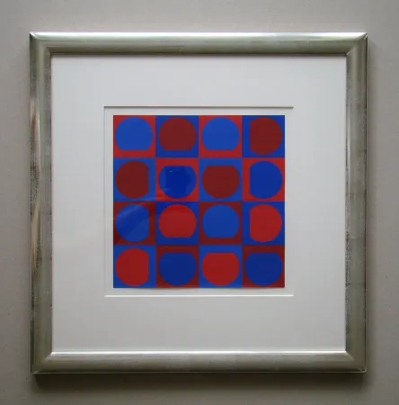 Siebdruck Vasarely - Eridan Rouge
