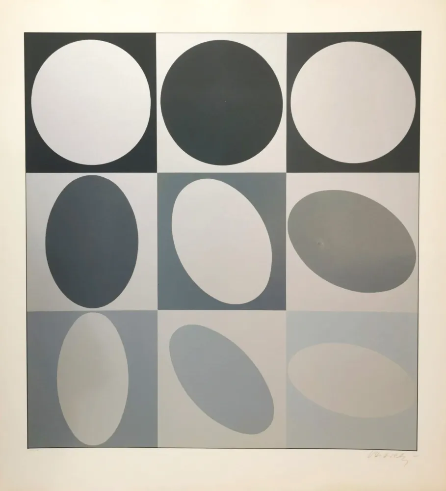 Siebdruck Vasarely - Ezust
