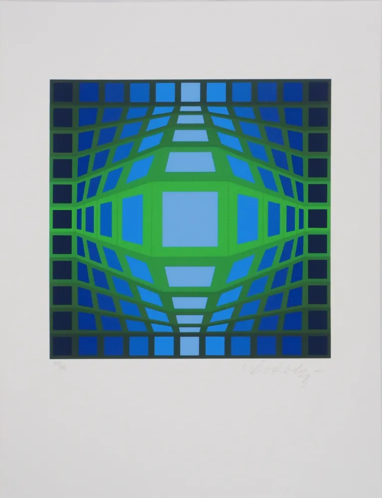 Siebdruck Vasarely - Geymant A