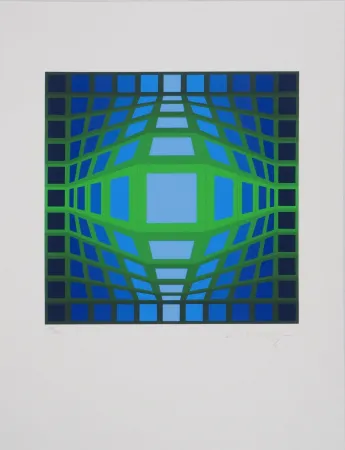 Siebdruck Vasarely - Geymant A