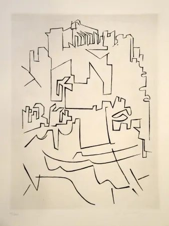 Stich Vasarely - Gordes Village