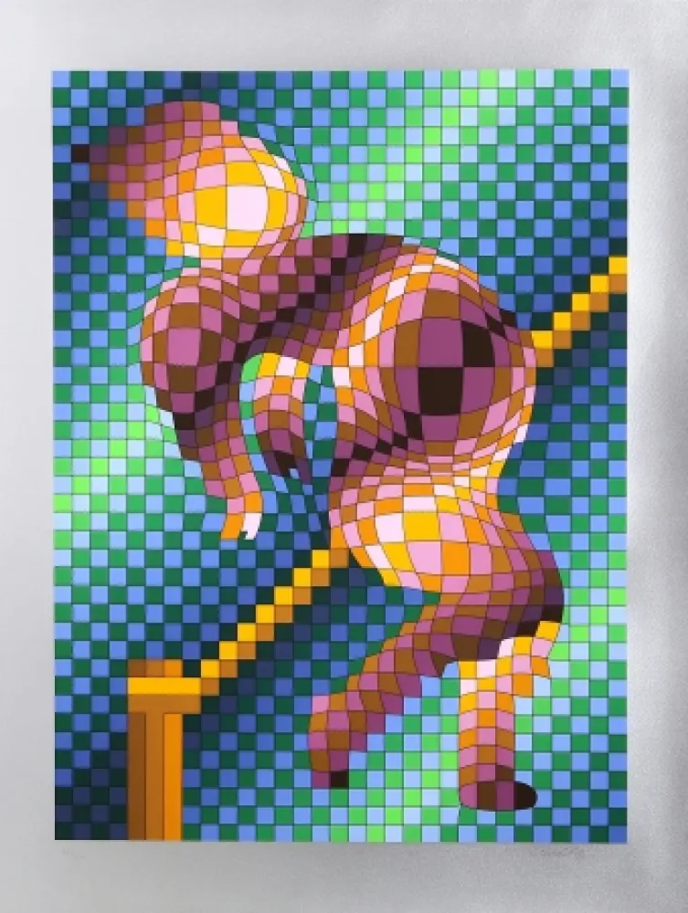 Siebdruck Vasarely - Harlequin Sportif