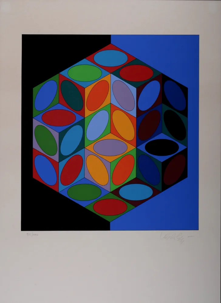 Siebdruck Vasarely - Idom-3