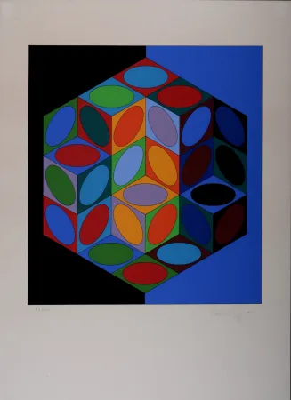 Siebdruck Vasarely - Idom-3