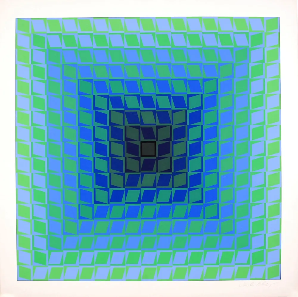 Siebdruck Vasarely - IX POSITIF - QUASAR