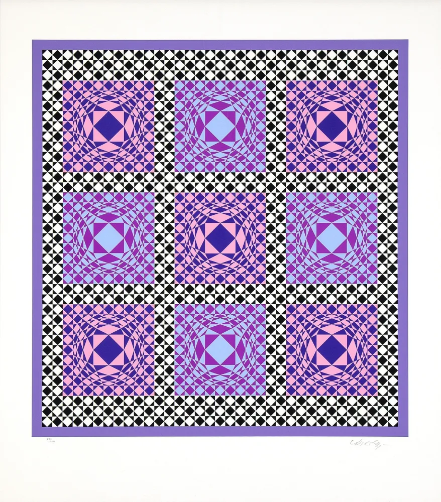 Siebdruck Vasarely - Jatek