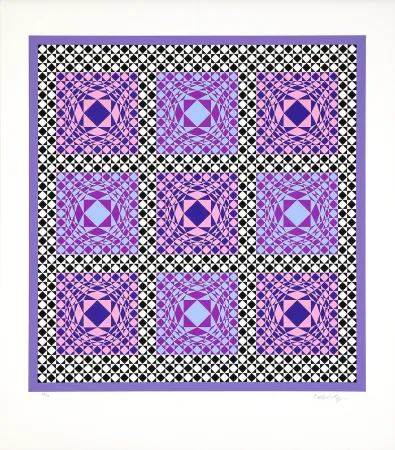 Siebdruck Vasarely - Jatek