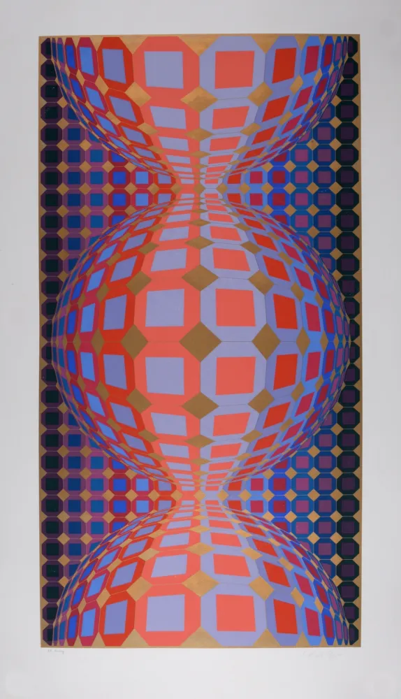 Siebdruck Vasarely - Kabba III, 1988 - Hand-signed
