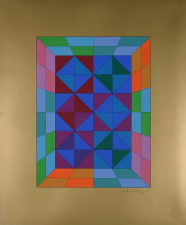 Siebdruck Vasarely - Kapolna, 1974 - Hand-signed!
