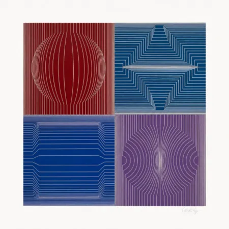 Siebdruck Vasarely - La Certa
