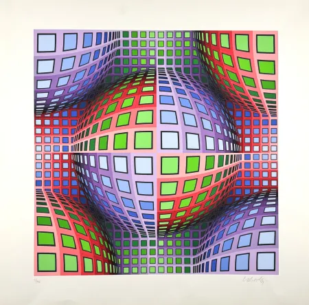 Siebdruck Vasarely - Lava 