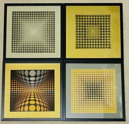 Keine Technische Vasarely - Lot Sérigraphies encadrés