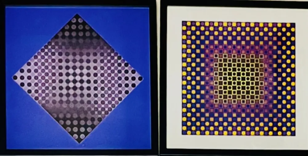 Siebdruck Vasarely - Lot Sérigraphies encadrés